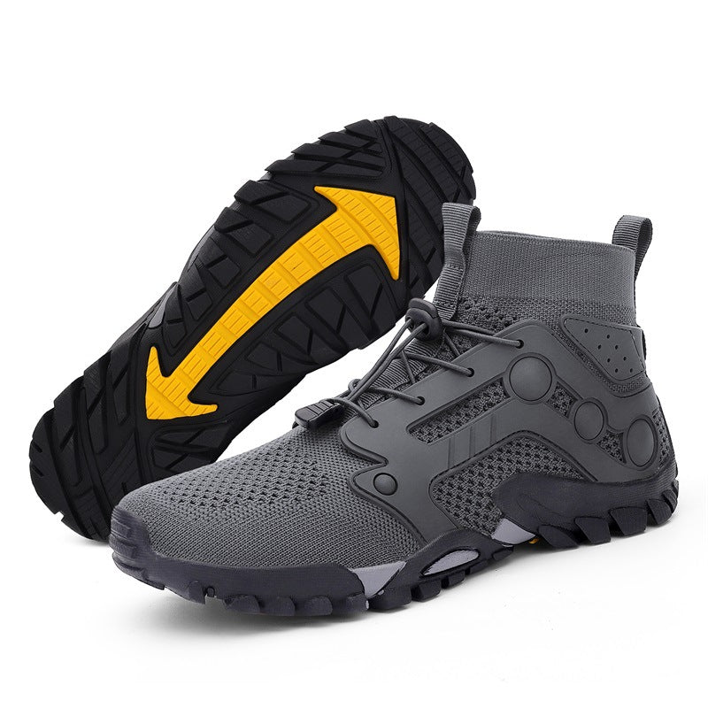 Lightweight High-Top Hiking Shoes (Large Sizes) - L2026 Gray