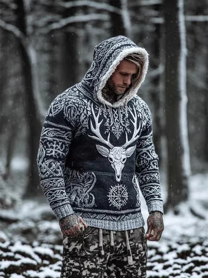Men's Casual Pocketless Hoodie - 7tyle