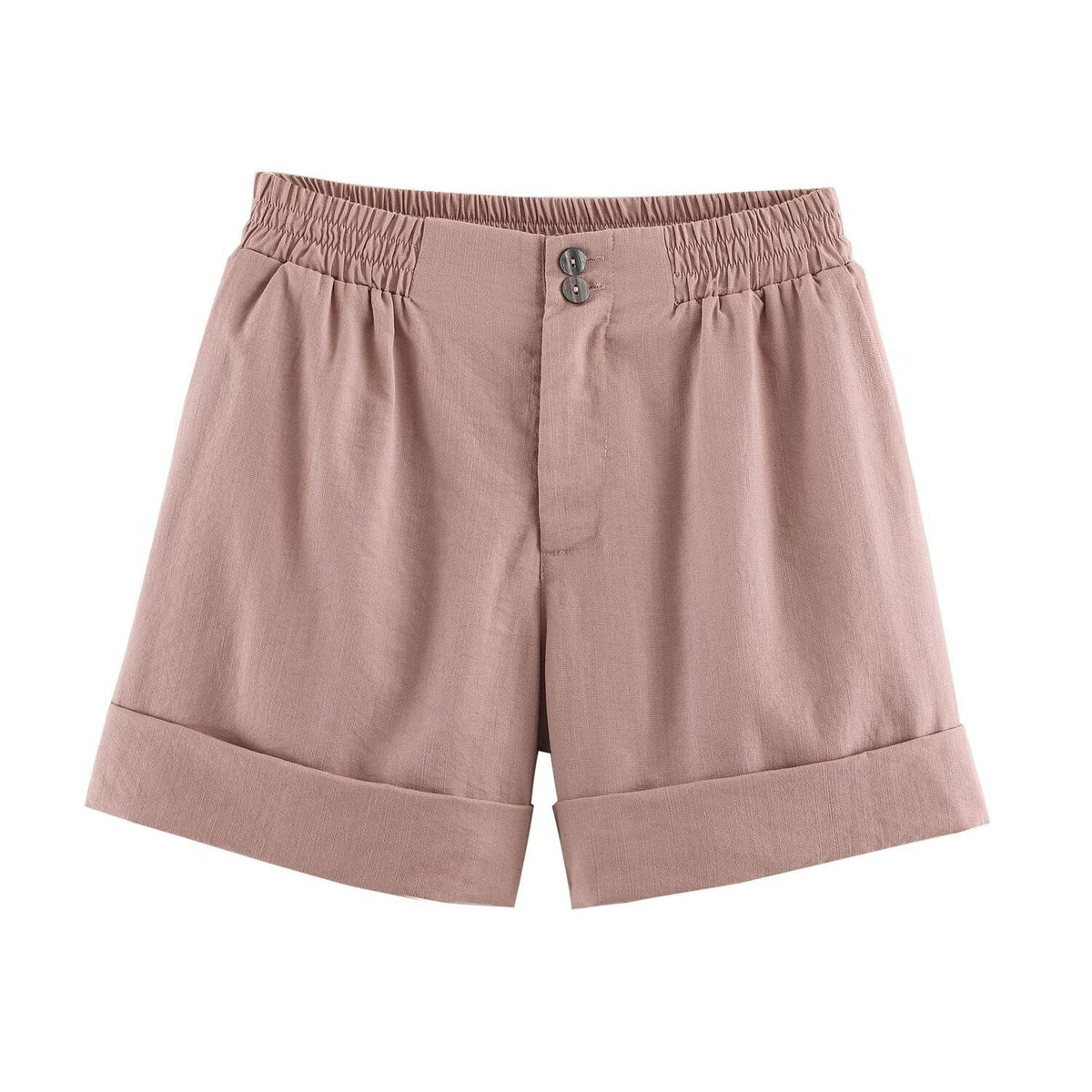 Curved-Hem Athletic Shorts - Pink